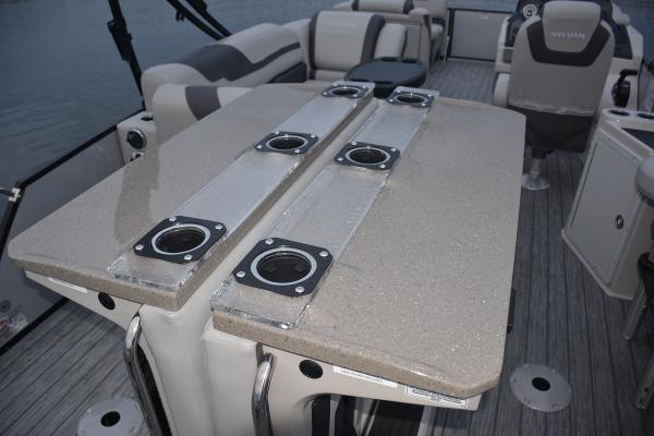 Manufacturer Provided Image: 2022 Sylvan L3 DLZ Bar boat interior with bar table and seating.