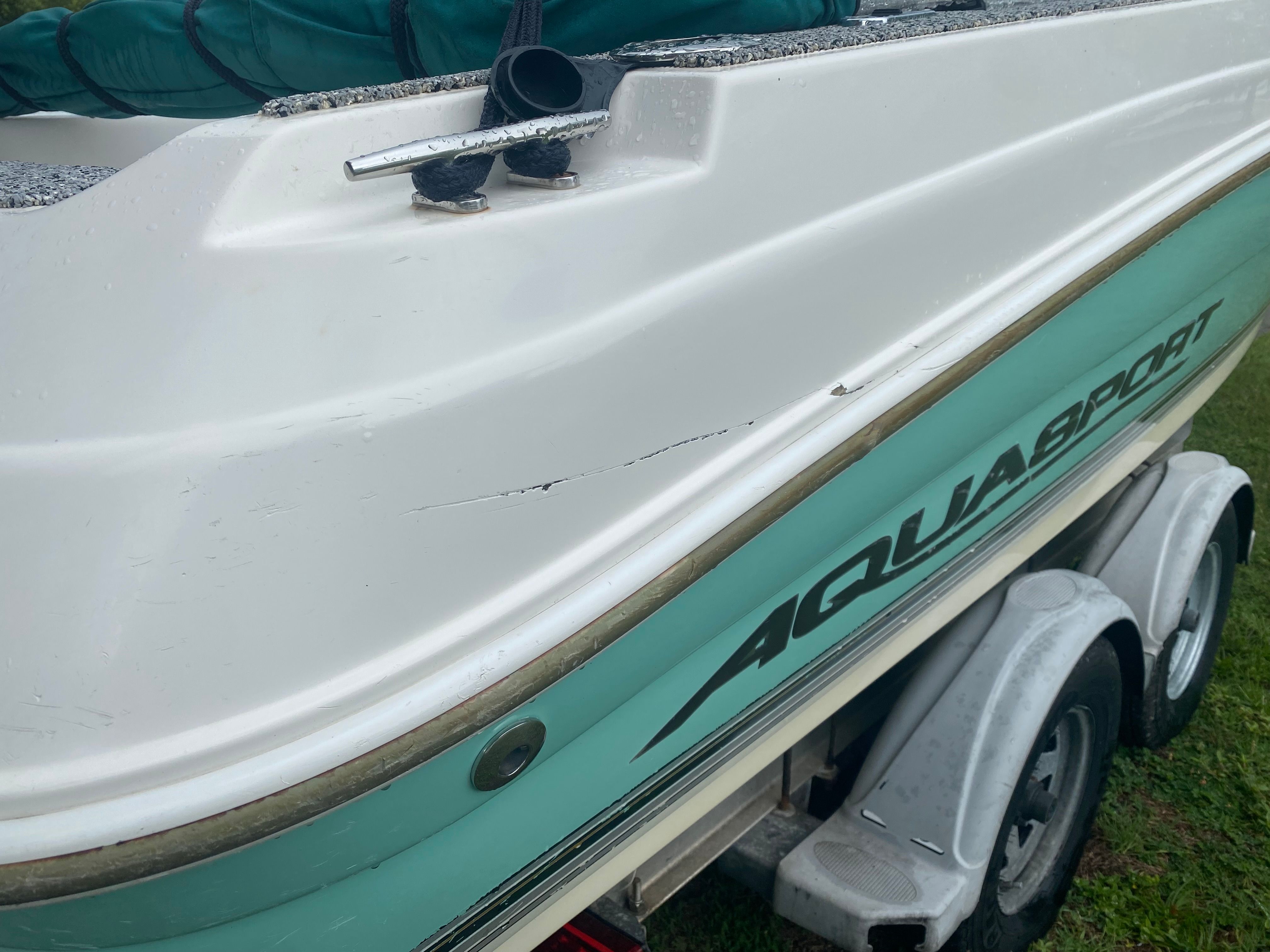 2003 Aquasport 201 Osprey on a trailer.