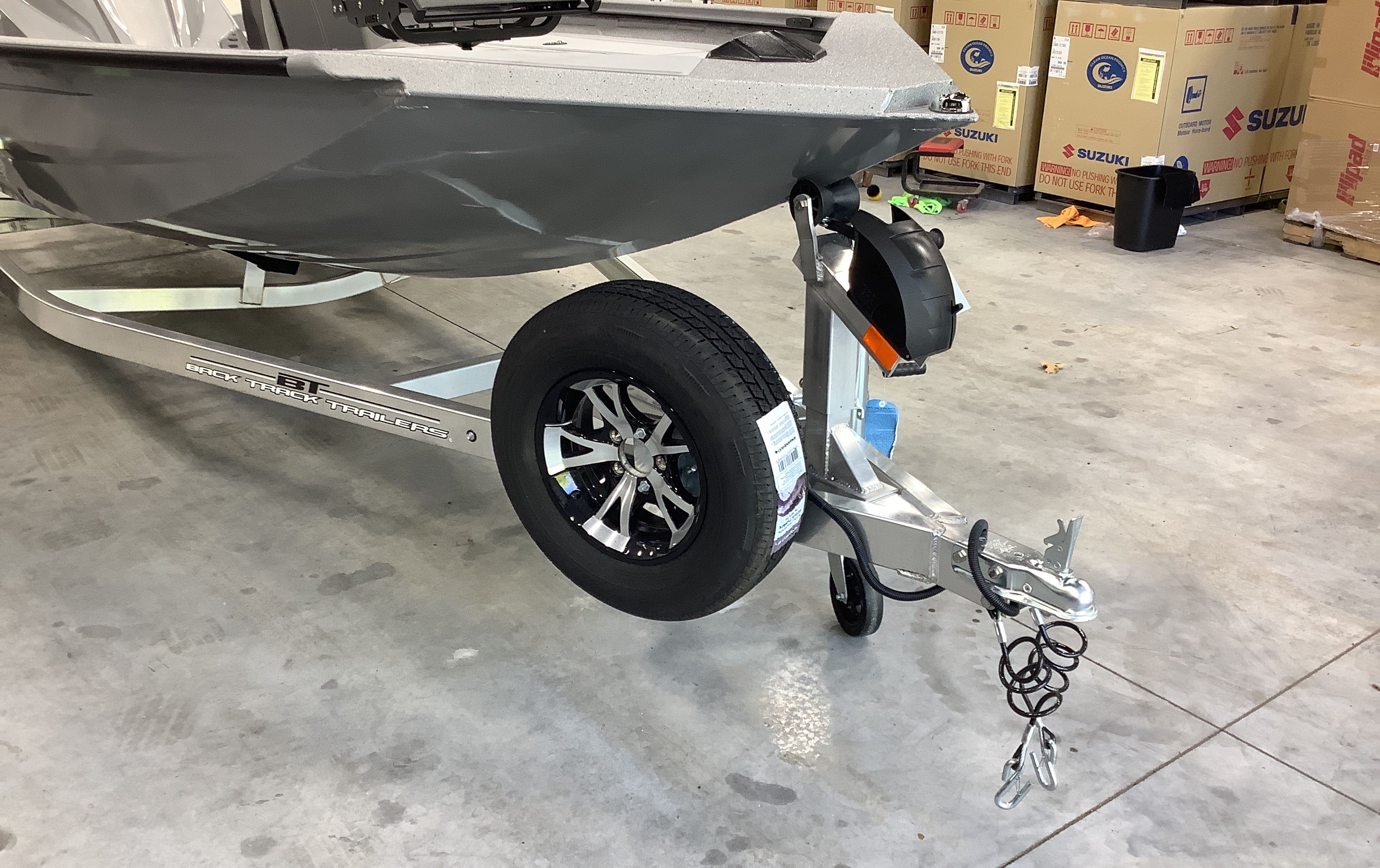 2026 Xpress Boats H18C on trailer in warehouse.