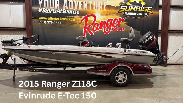 2015 Ranger Z118C W/Evinrude E-Tec 150