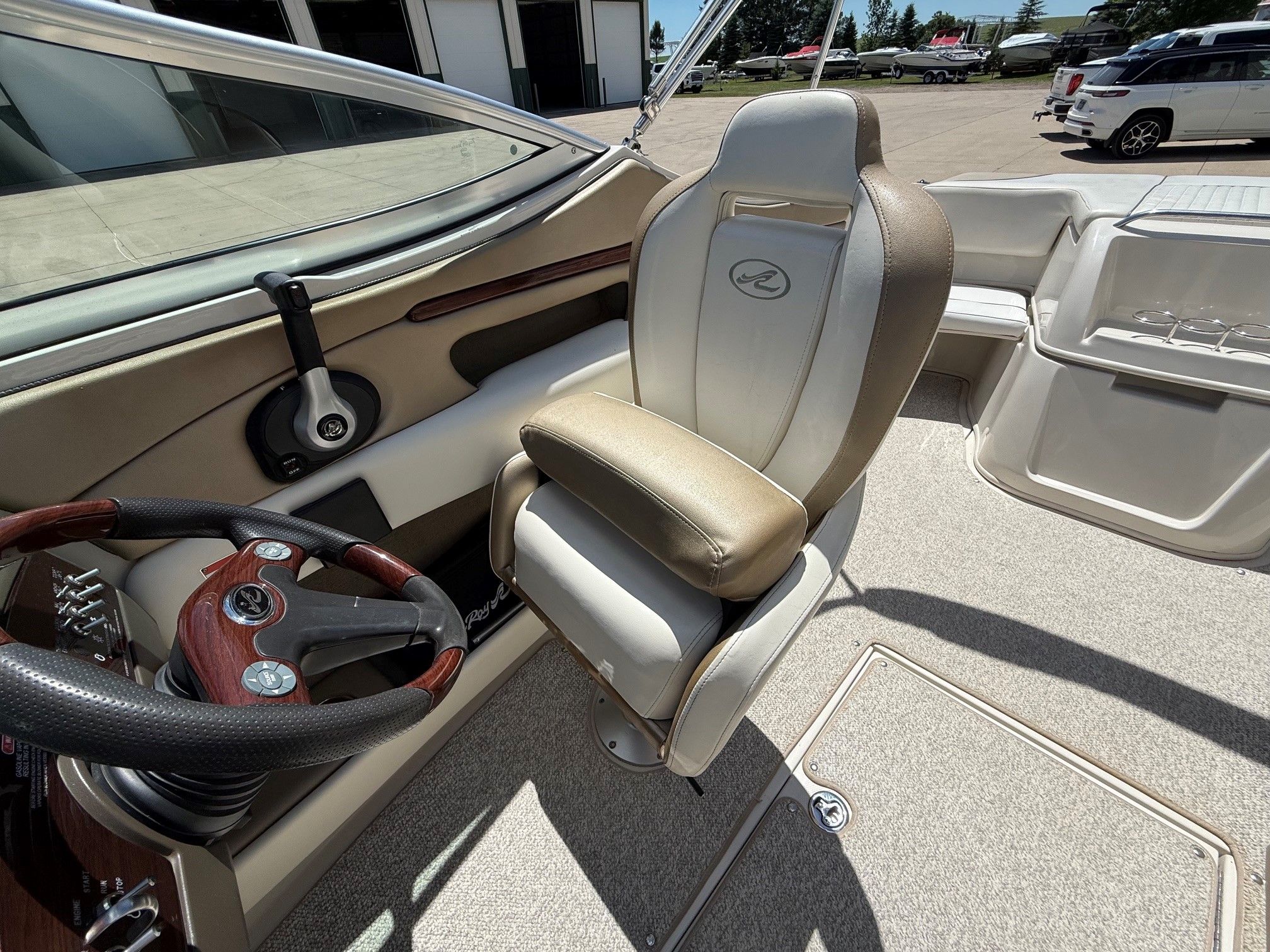 Interior of a 2007 Sea Ray 230 Select boat.