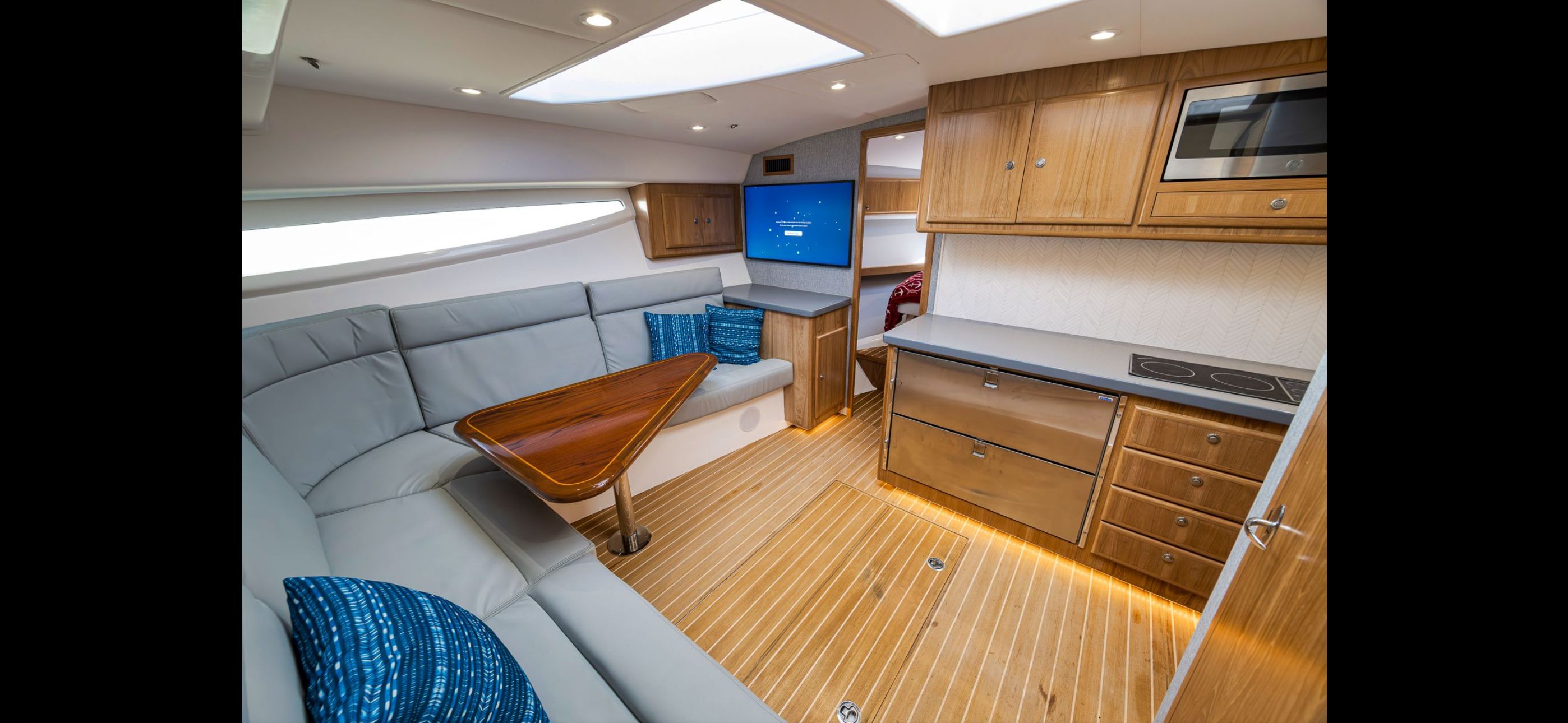 Interior of 2022 Mag Bay 42 Express yacht.