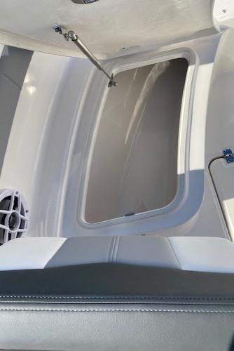 2024 Robalo R222 Center Console storage compartment and seating.