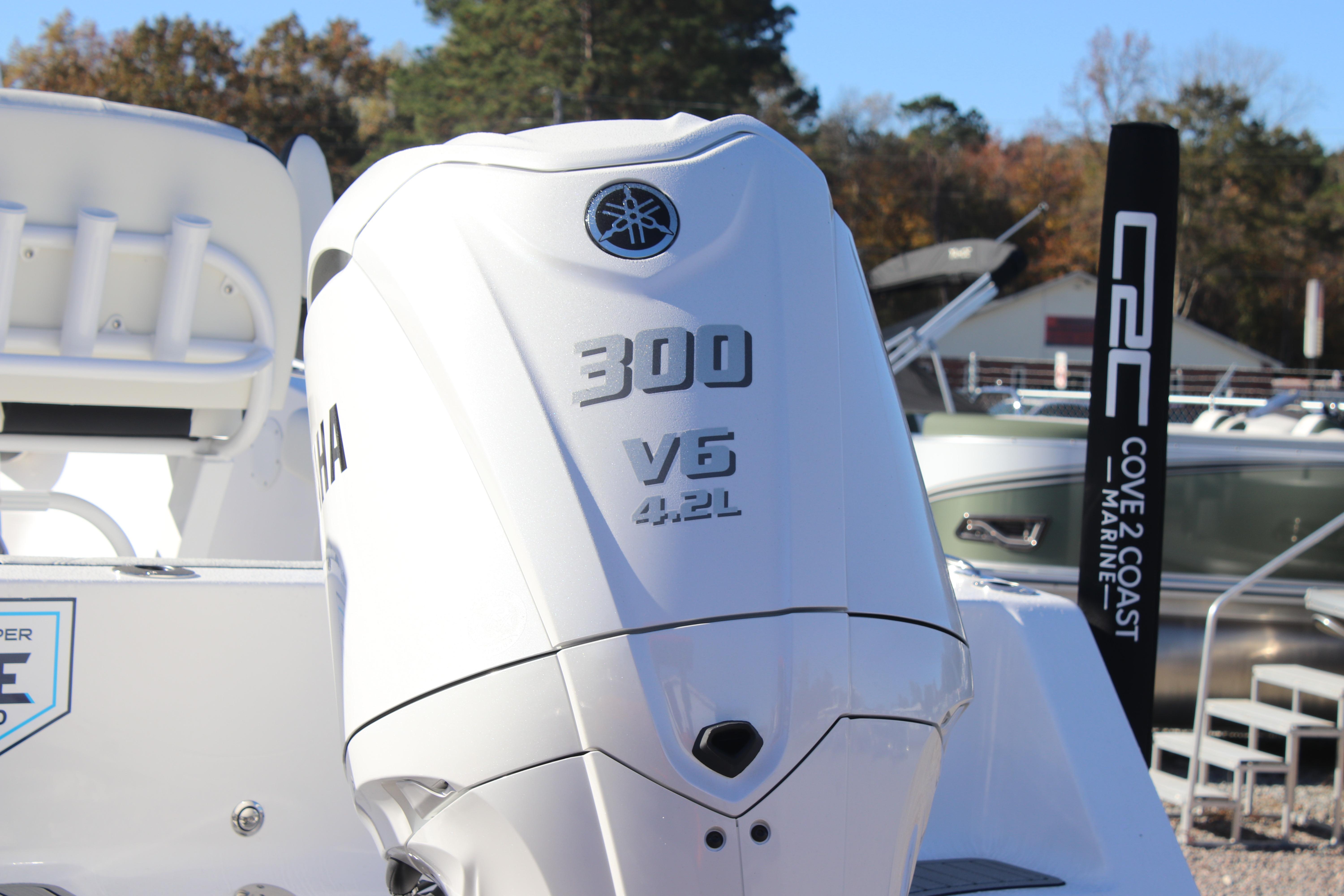 2026 Tidewater 232 CC Adventure with Yamaha 300 V6 outboard engine.