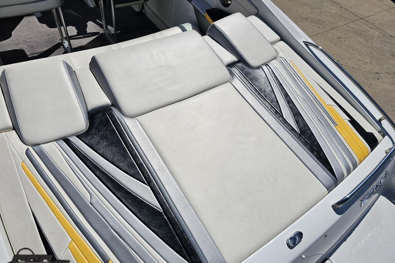 2014 Formula 292 FASTech boat with stylish, modern upholstery design.