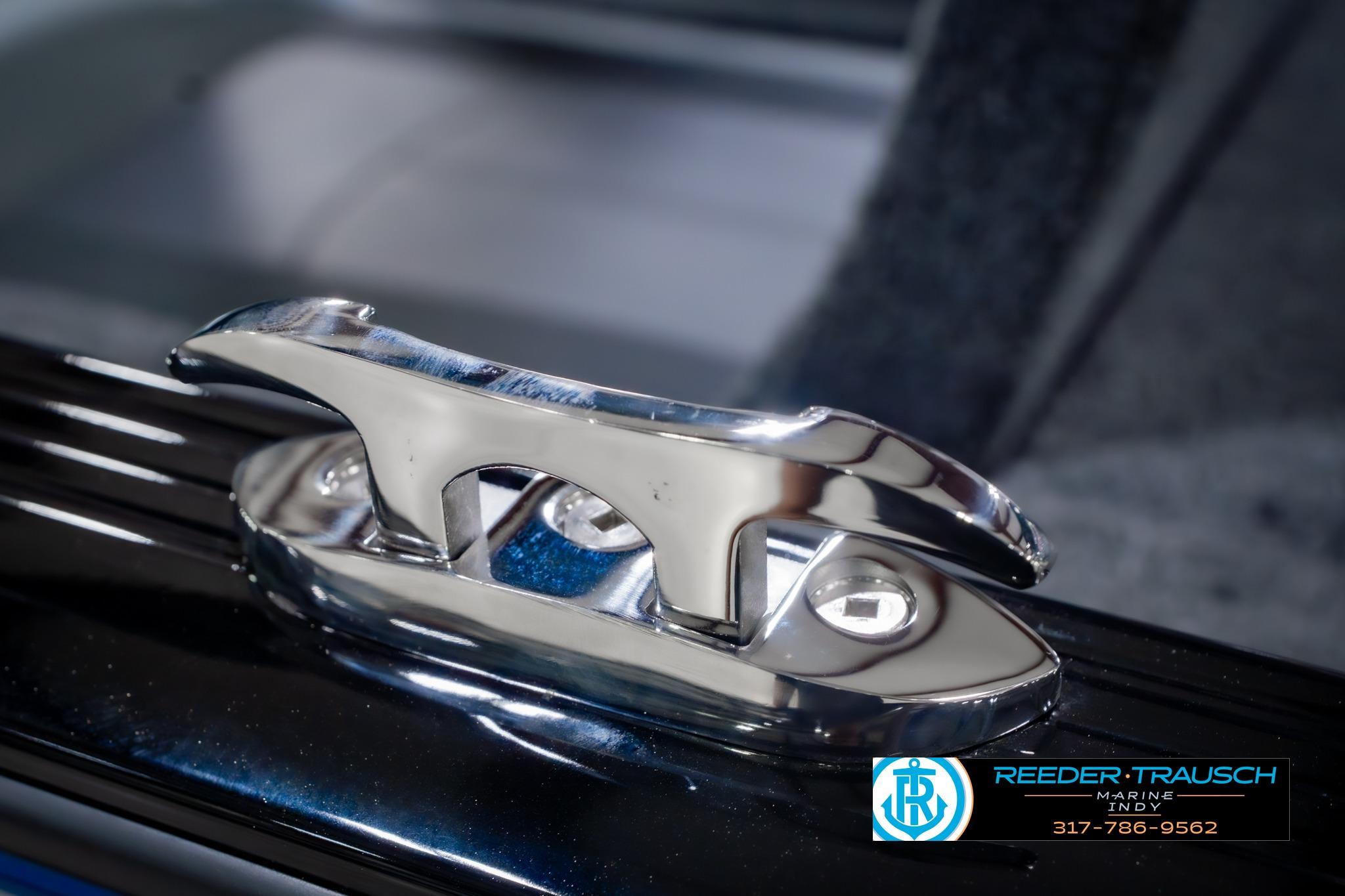 Close-up of a cleat on a 2026 Lund 1775 Impact XS SS boat.