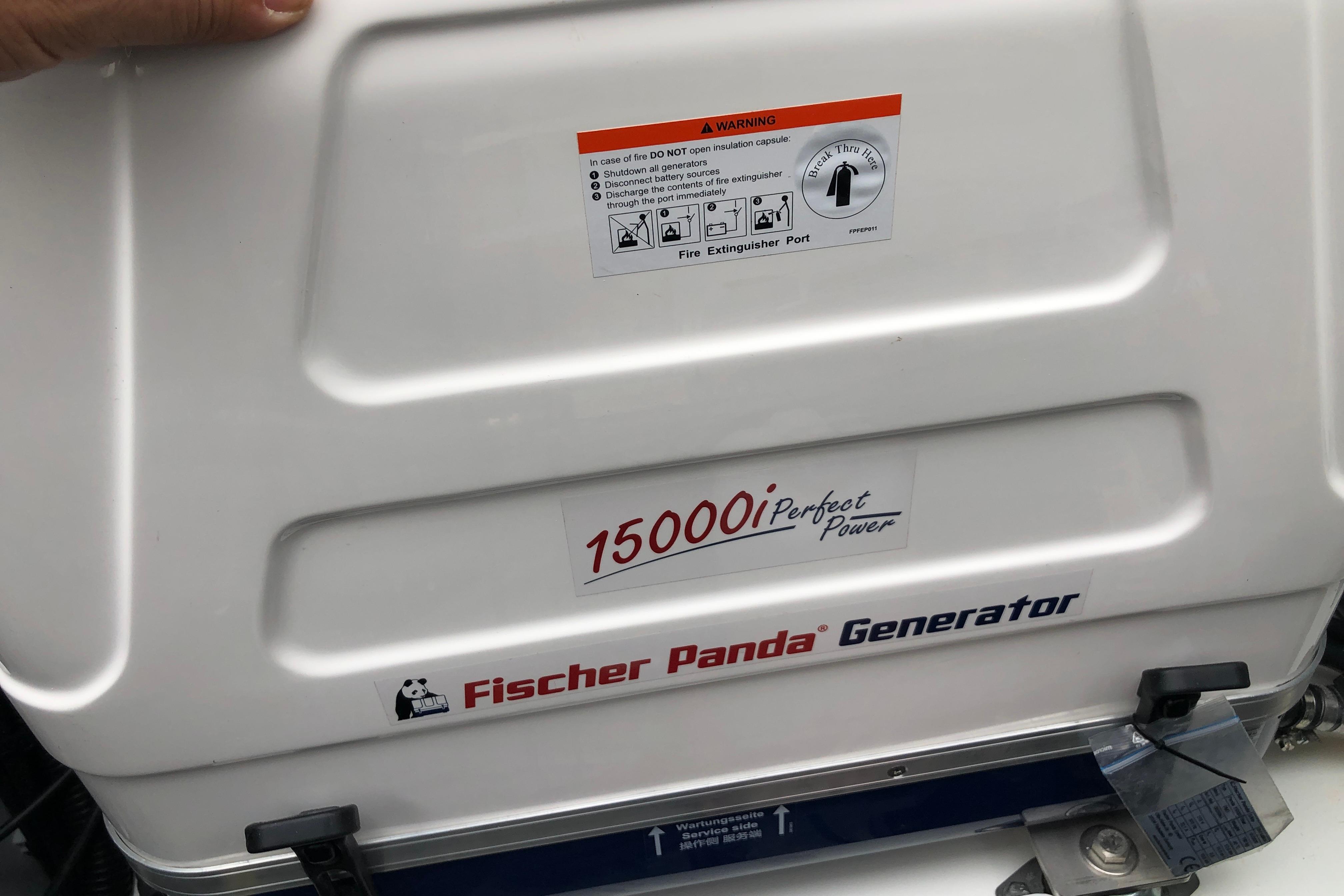 Fischer Panda generator on 2020 Fountaine Pajot Saona 47 yacht, model 15000i Perfect Power.
