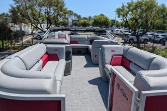 2026 Sun Tracker Party Barge 20 DLX with spacious seating and modern design.