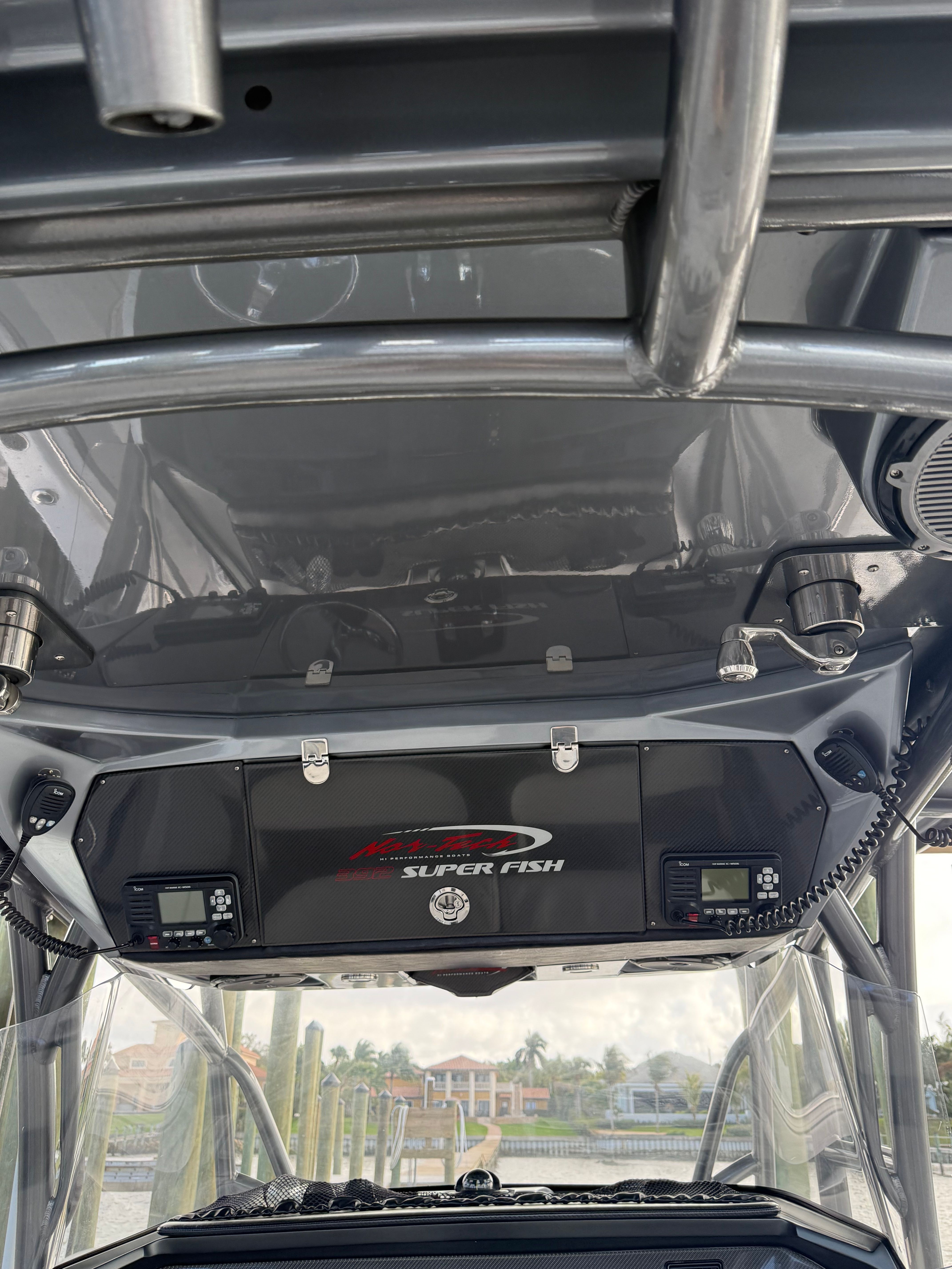 Interior view of a 2018 Nor-Tech 392 Super Fish boat.