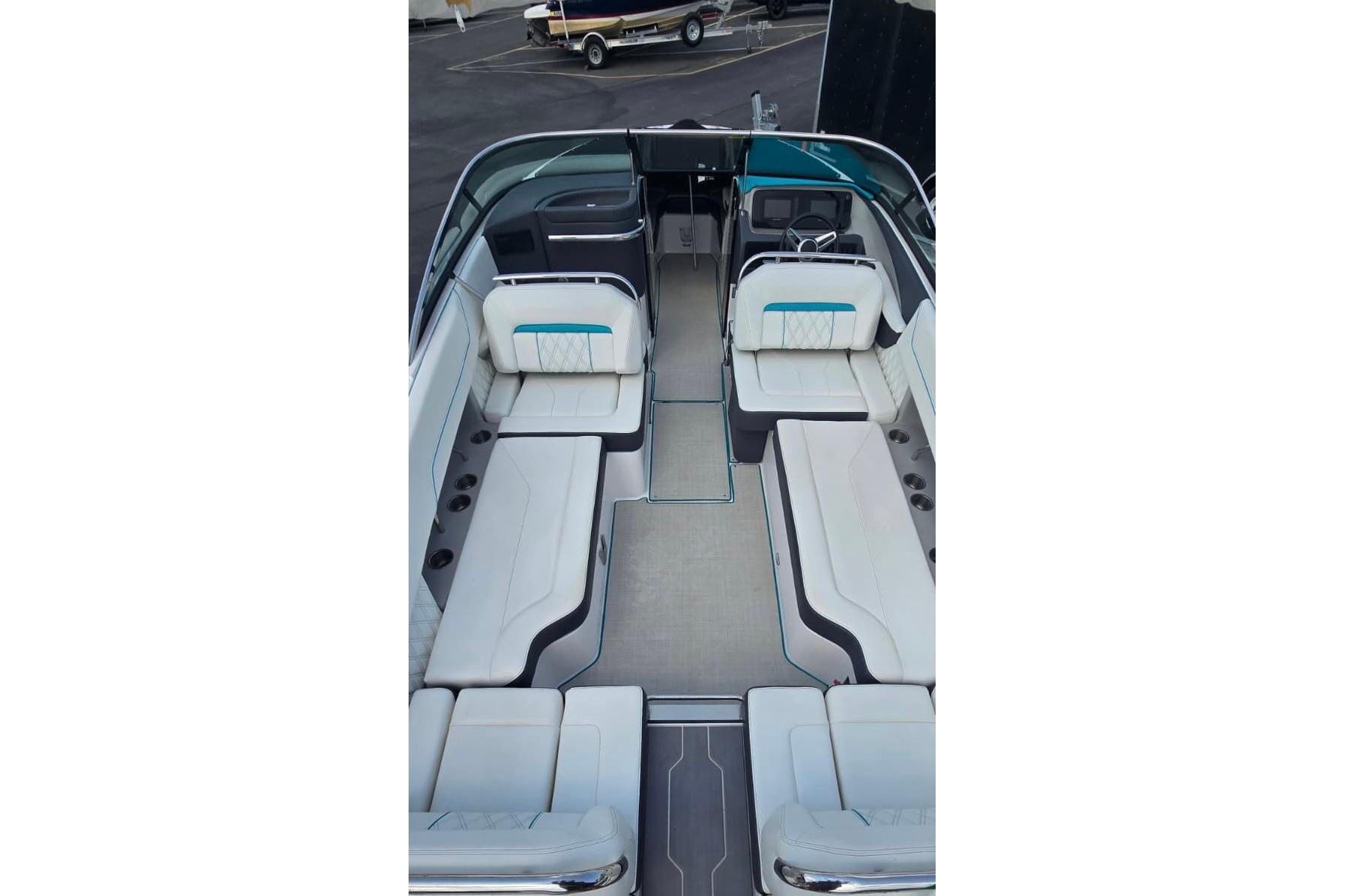 2020 Regal LS6 boat interior with spacious seating and modern design.