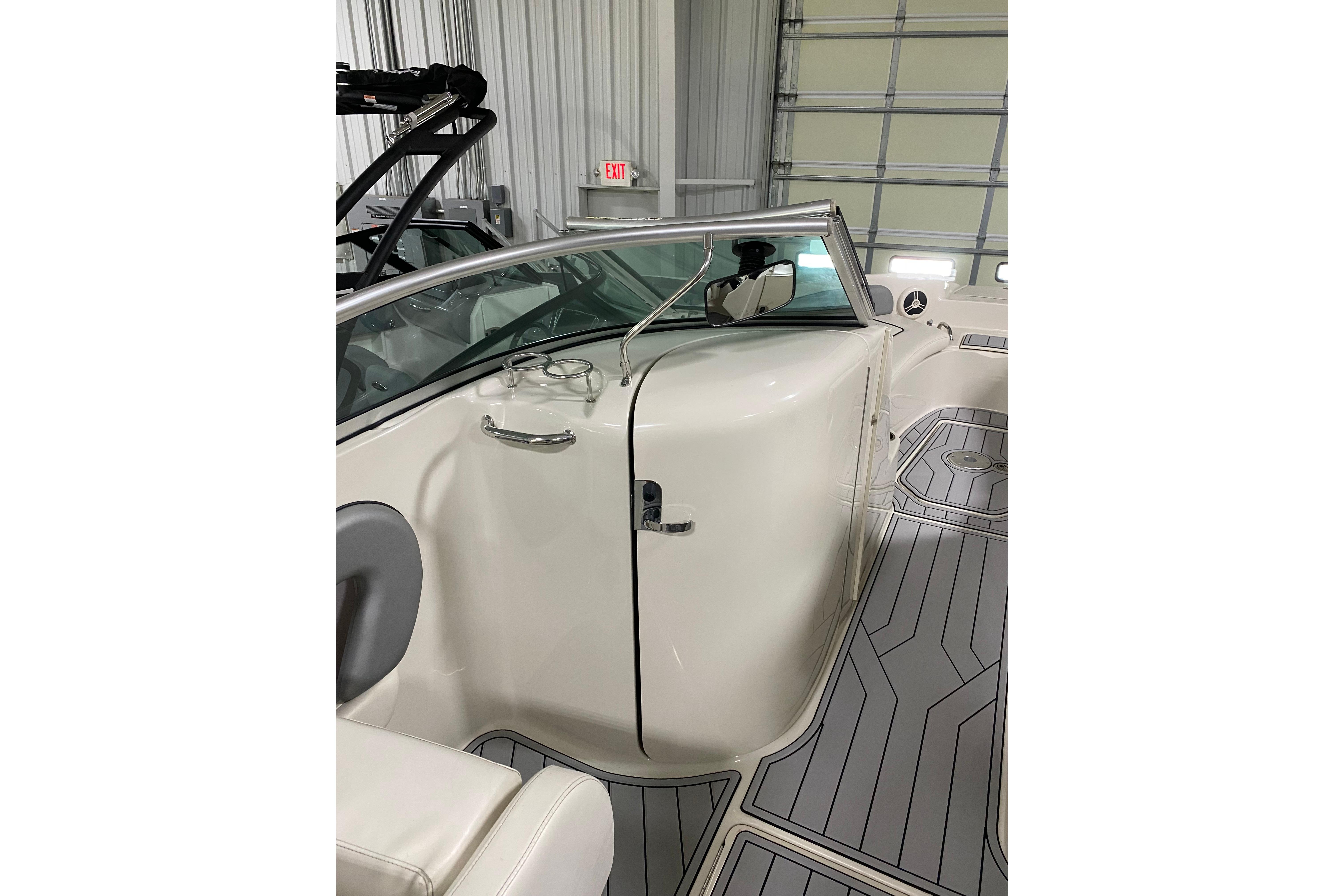 2008 Sea Ray 240 Sundeck interior with sleek design and modern features.