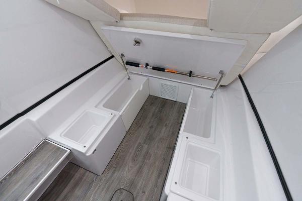 Manufacturer Provided Image: 2024 Sportsman Open 352 Center Console interior storage compartments.