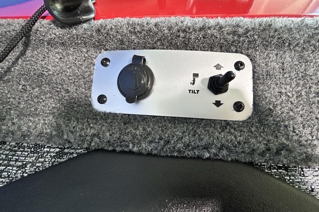 Tilt control panel on 2026 Tracker Pro Team 195 boat.