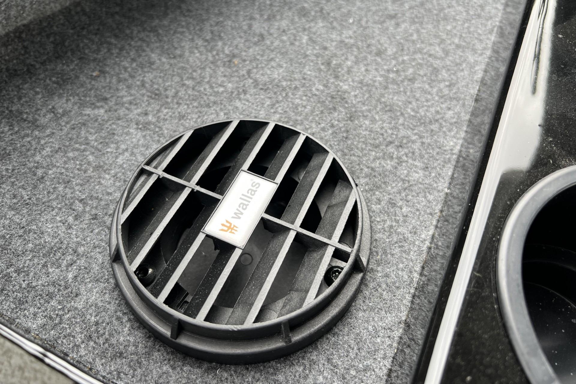 Ventilation grille in 2024 Spartan 220 Maximus interior, featuring Wallas branding.