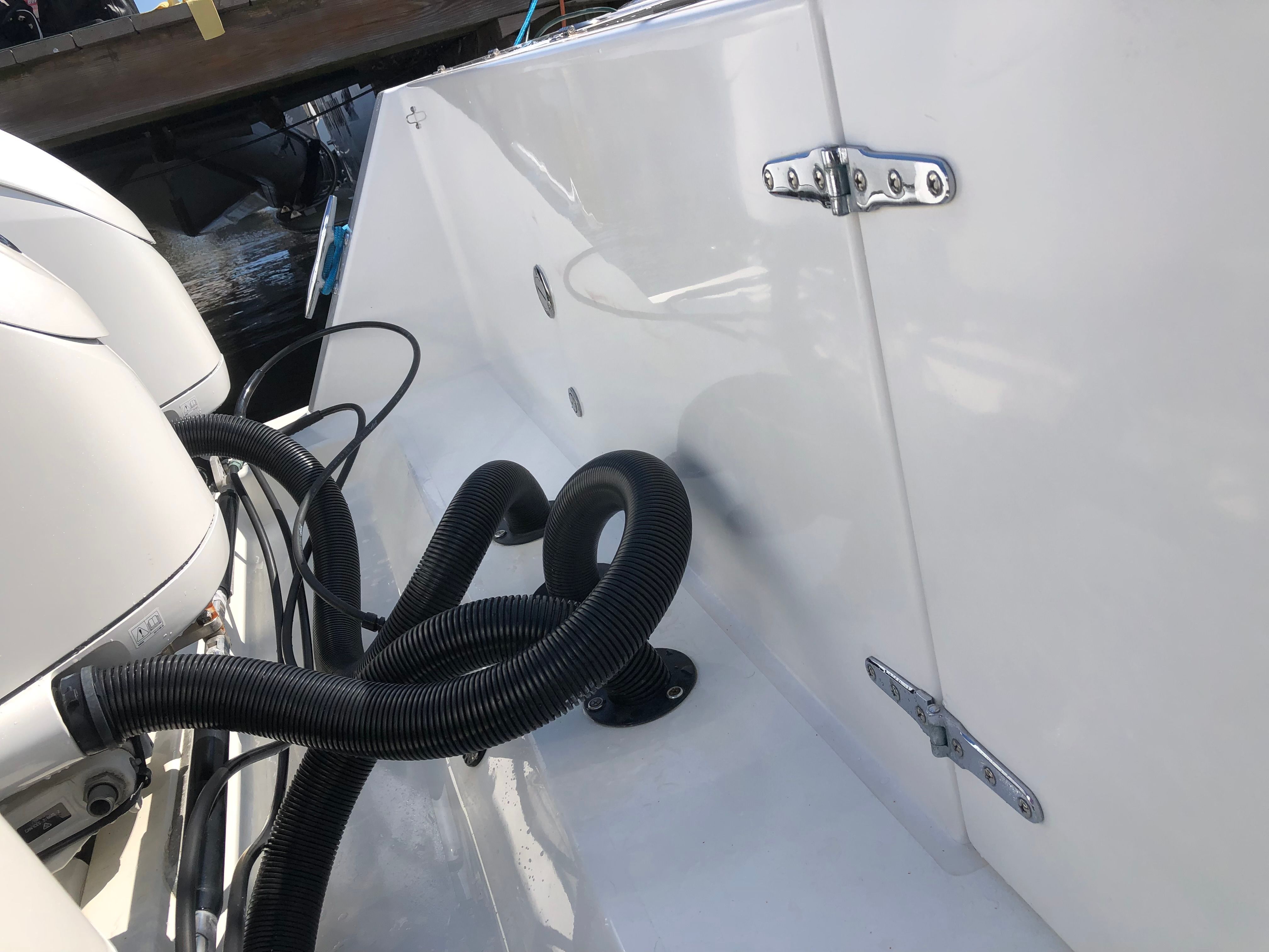 Close-up of a 2009 Contender 33 Tournament boat.
