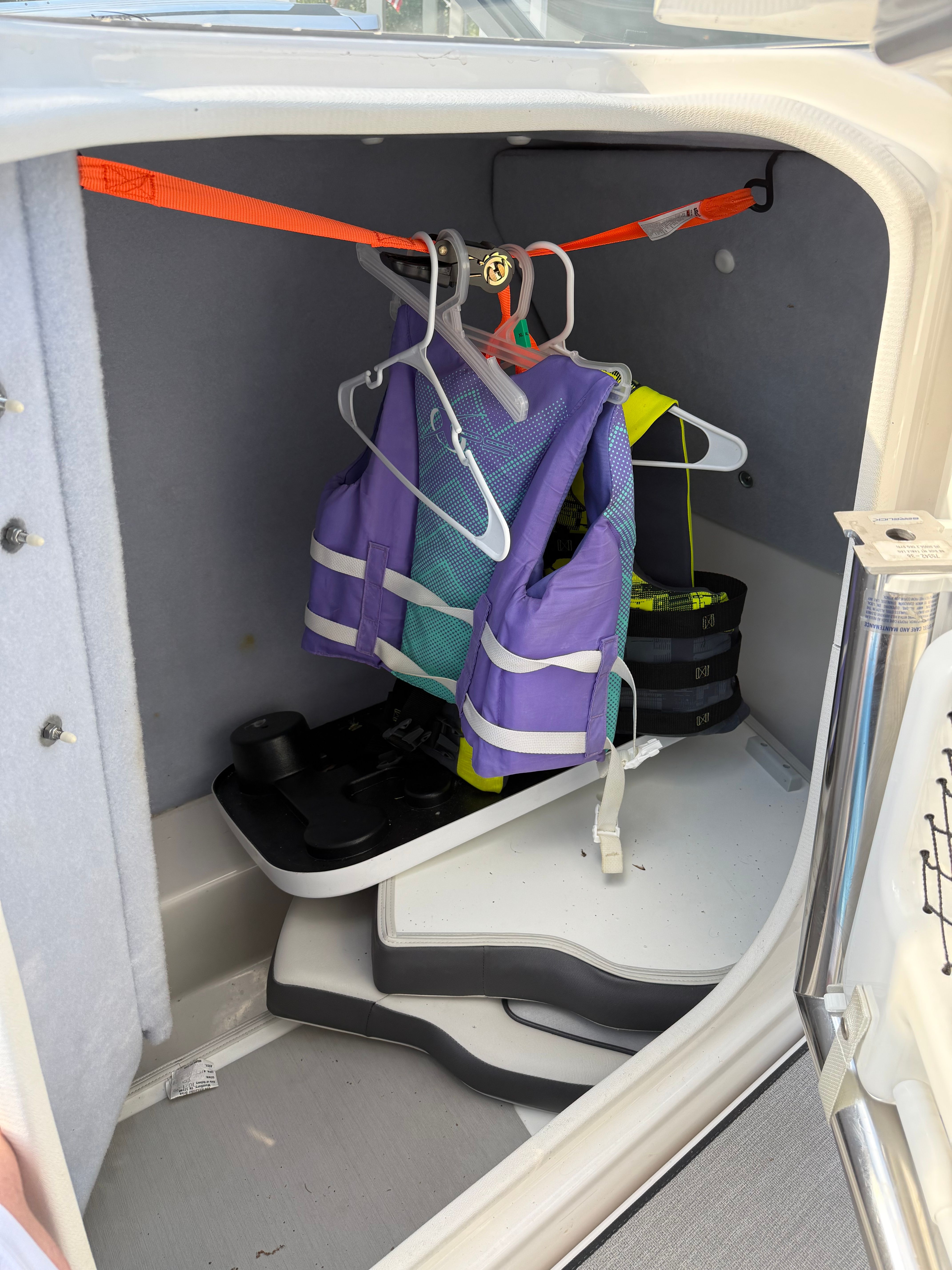 Yamaha AR250 2021 storage with life jackets and gear.