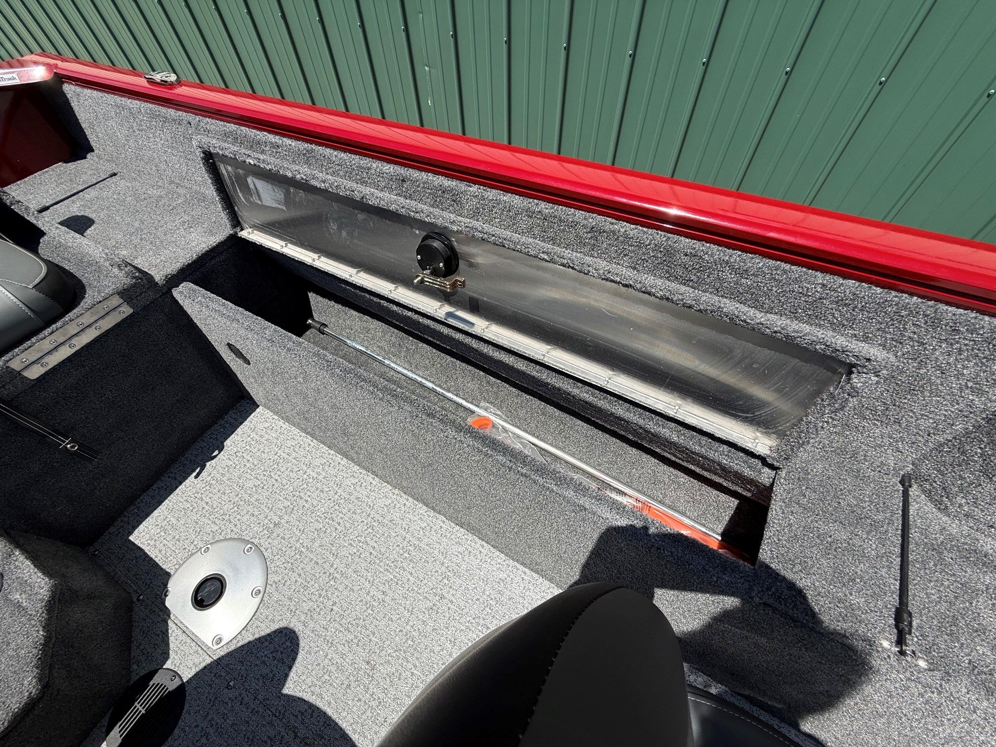 Interior of a 2024 Tracker Pro Guide V175 boat.