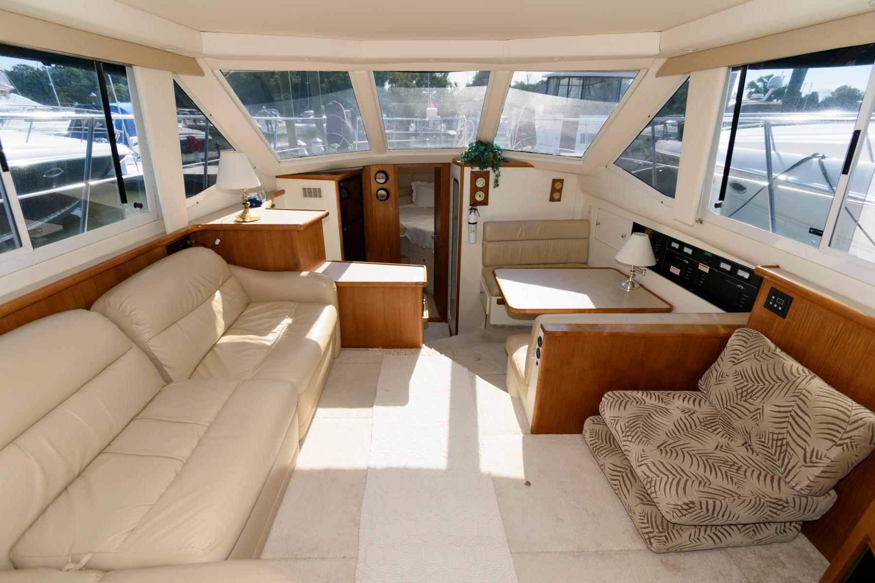 Interior of 1997 Carver 400 Cockpit Motor Yacht.
