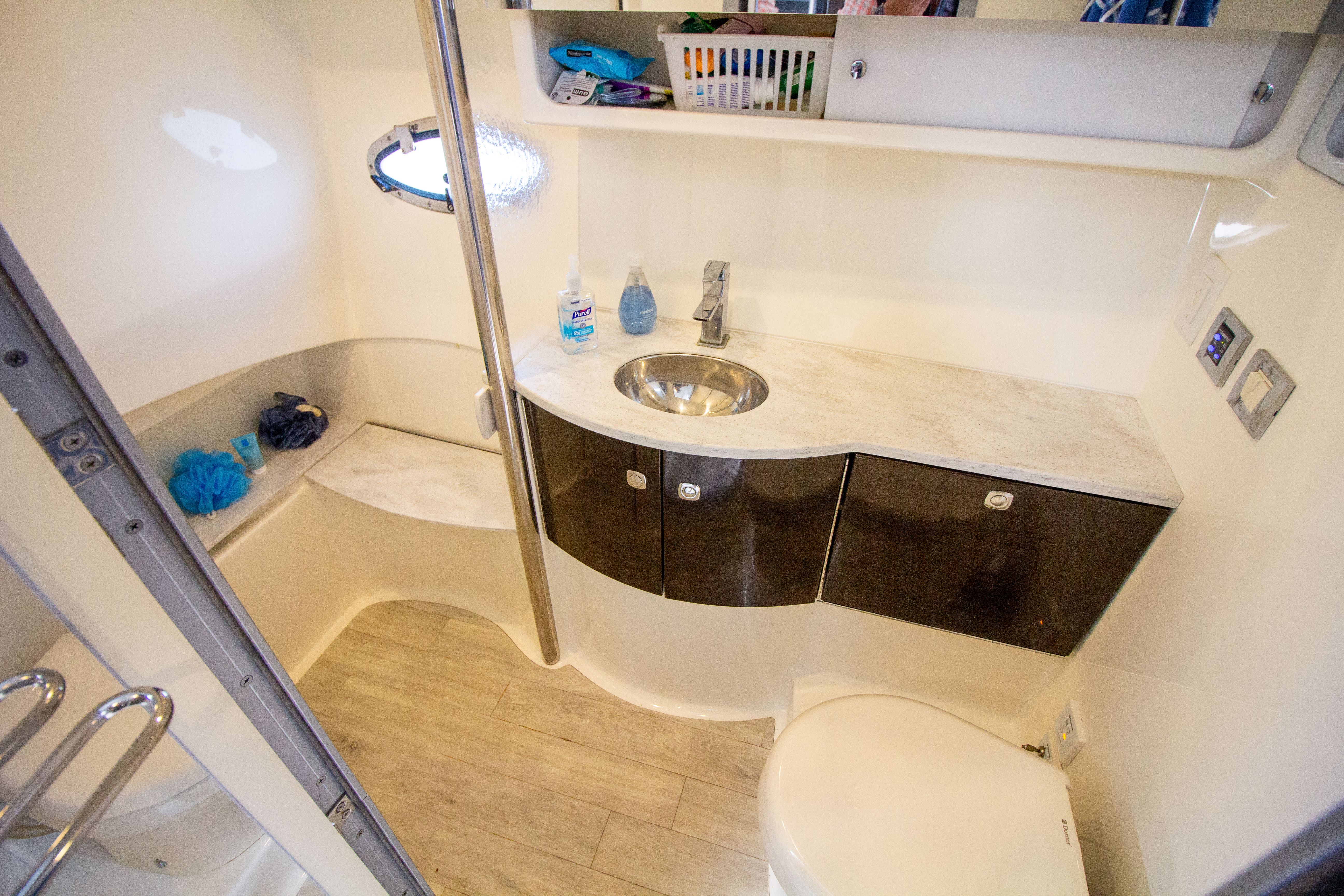 Bathroom in 2016 Formula 40 Performance Cruiser, modern and well-equipped.