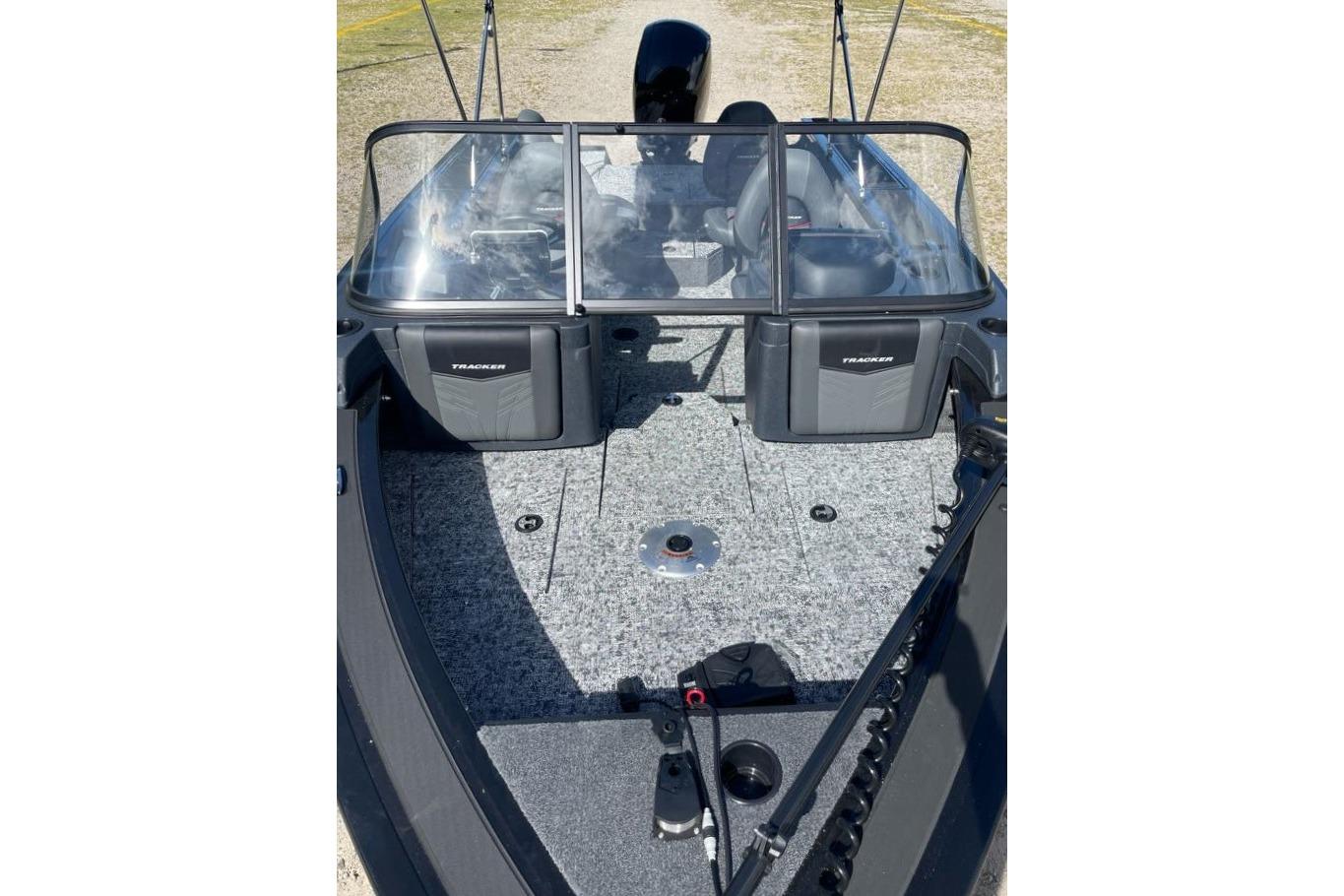 2026 Tracker Targa V-18 WT boat interior with spacious deck and seating.