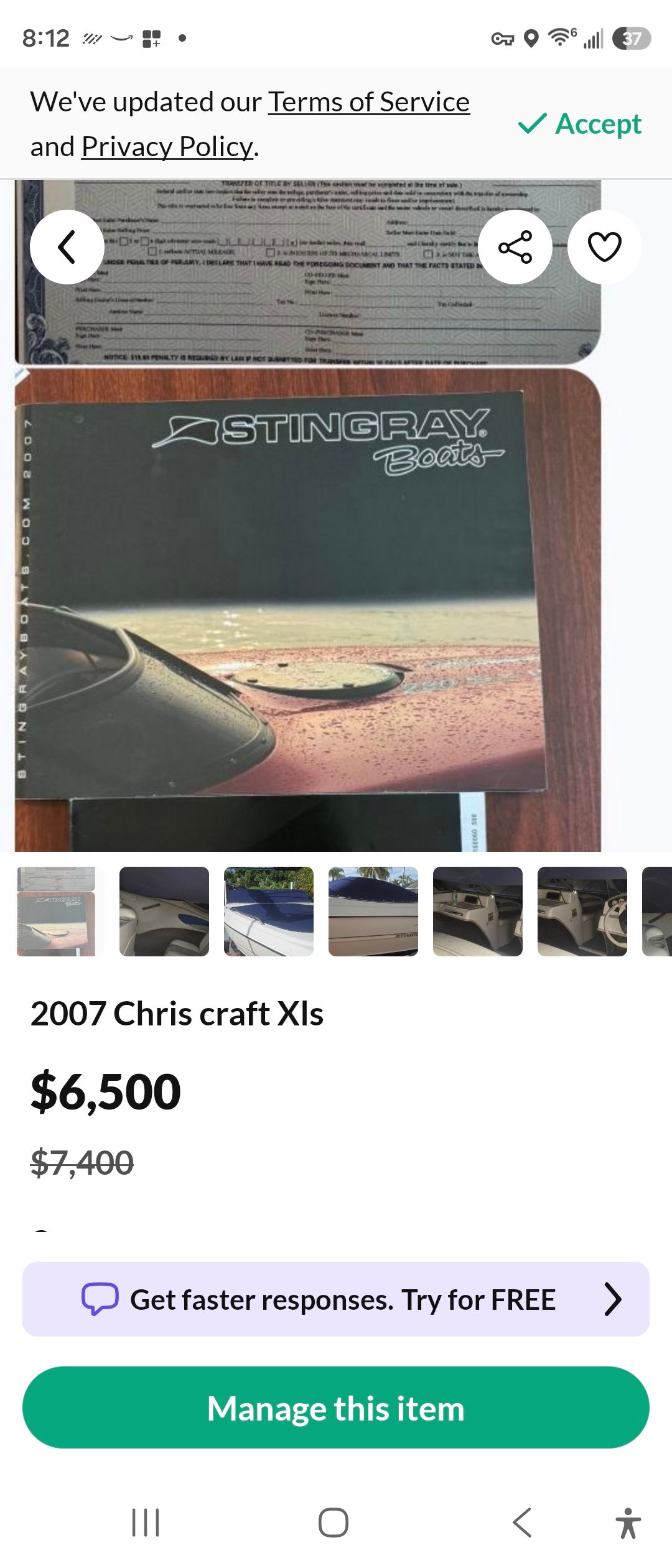 2008 Stingray 195 CS/CX