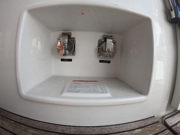 Electrical outlets on a 2017 Jeanneau NC 11 boat.