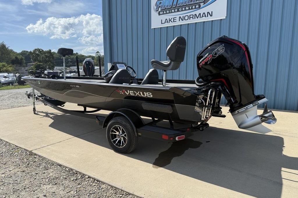 2023 Vexus AVX189 boat with Mercury engine at Lake Norman dealership.