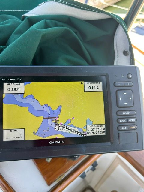 Garmin GPS on Grand Banks 32 Sedan, 1980 model.