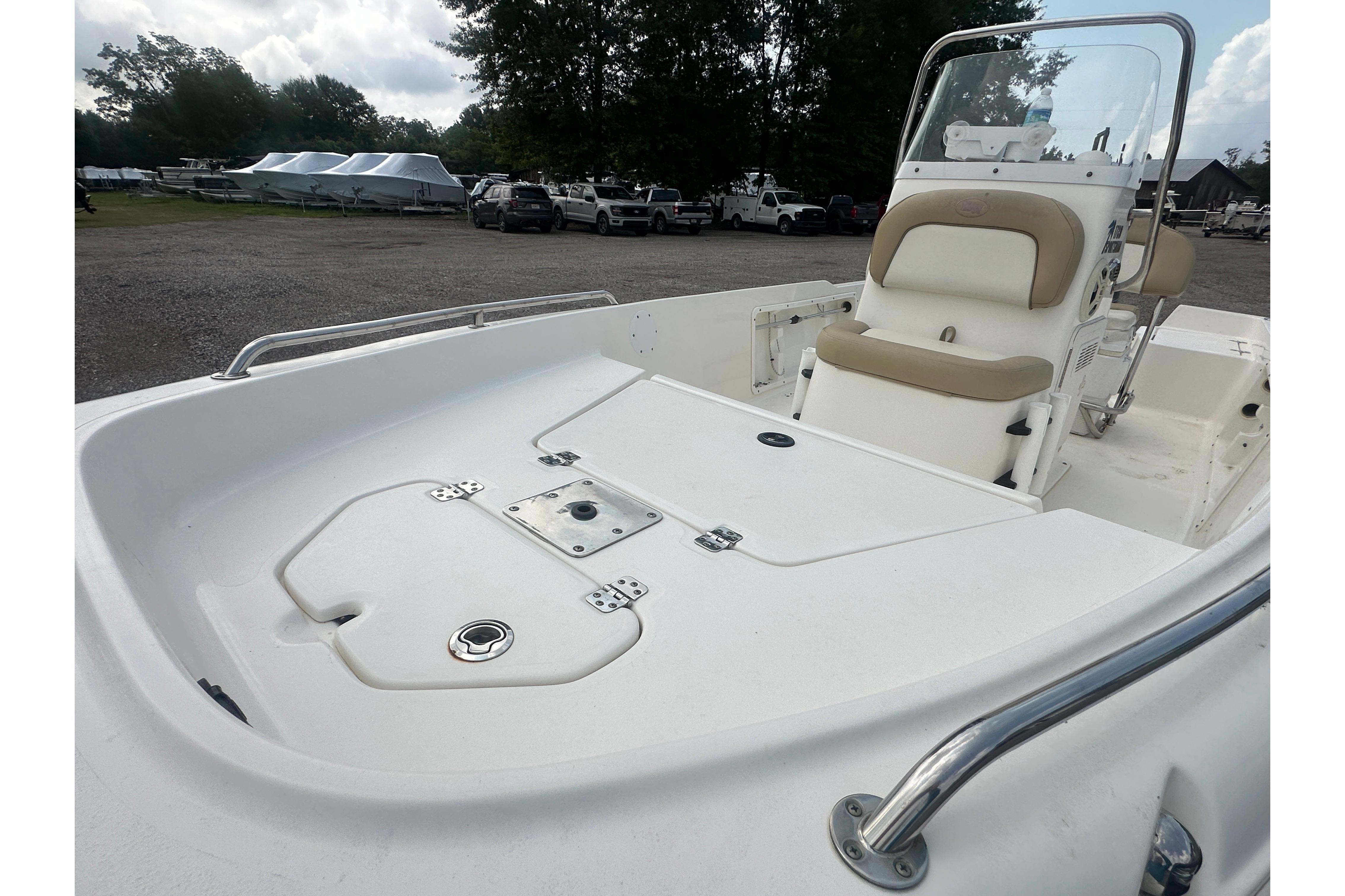 2018 Key West 1720 Center Console boat with spacious deck and comfortable seating.