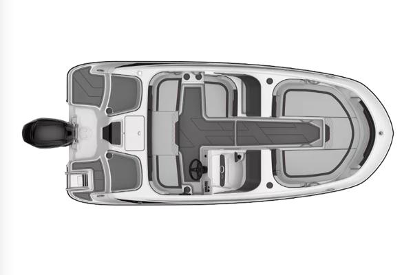 Manufacturer Provided Image: Manufacturer Provided Image: 2025 Bayliner Element M17 boat, top view, showcasing seating and layout design.
