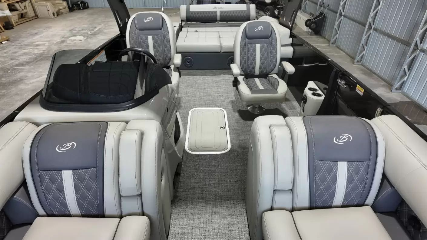 Interior of 2024 Barletta LEGGERA R26UCA with luxurious seating.