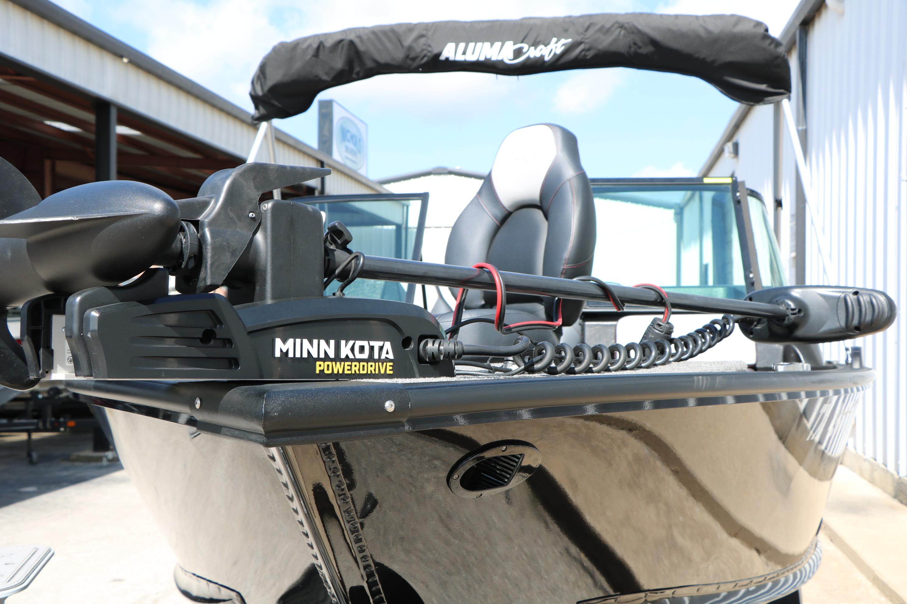 2023 Alumacraft Competitor FSX 185 boat with Minn Kota PowerDrive motor.
