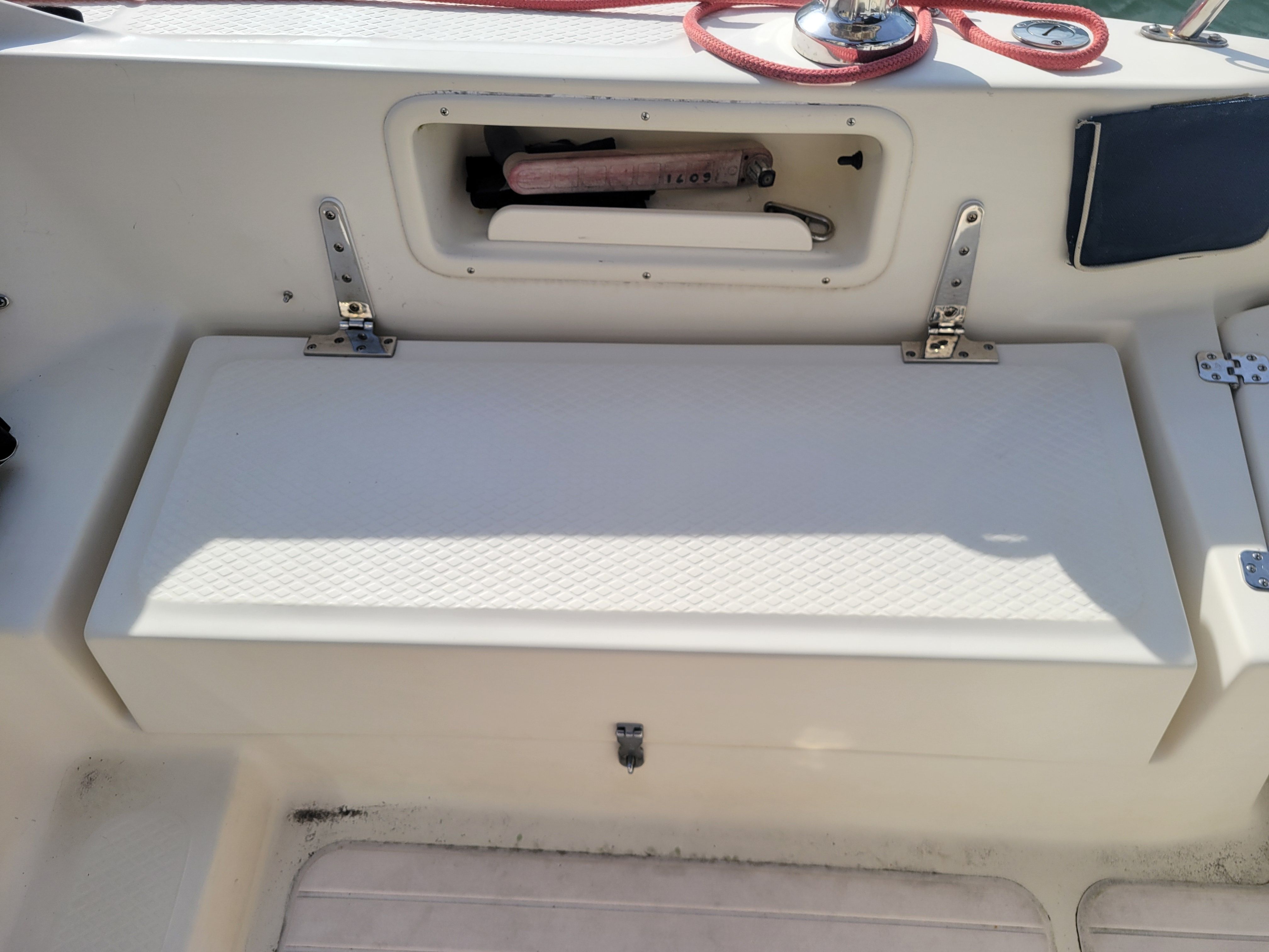 Interior of a 2018 Hake Seaward 26 RK boat.