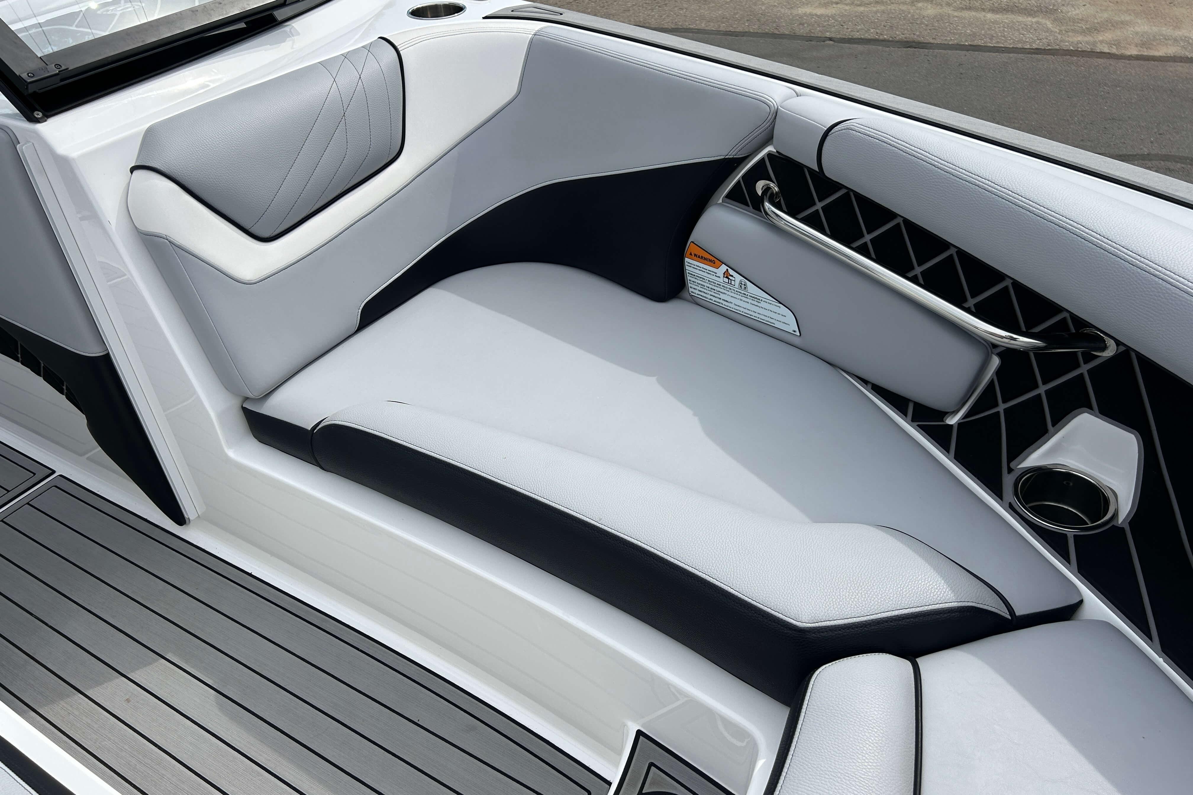 2021 Nautique Super Air Nautique GS24 interior seating with sleek, modern design and premium materials.