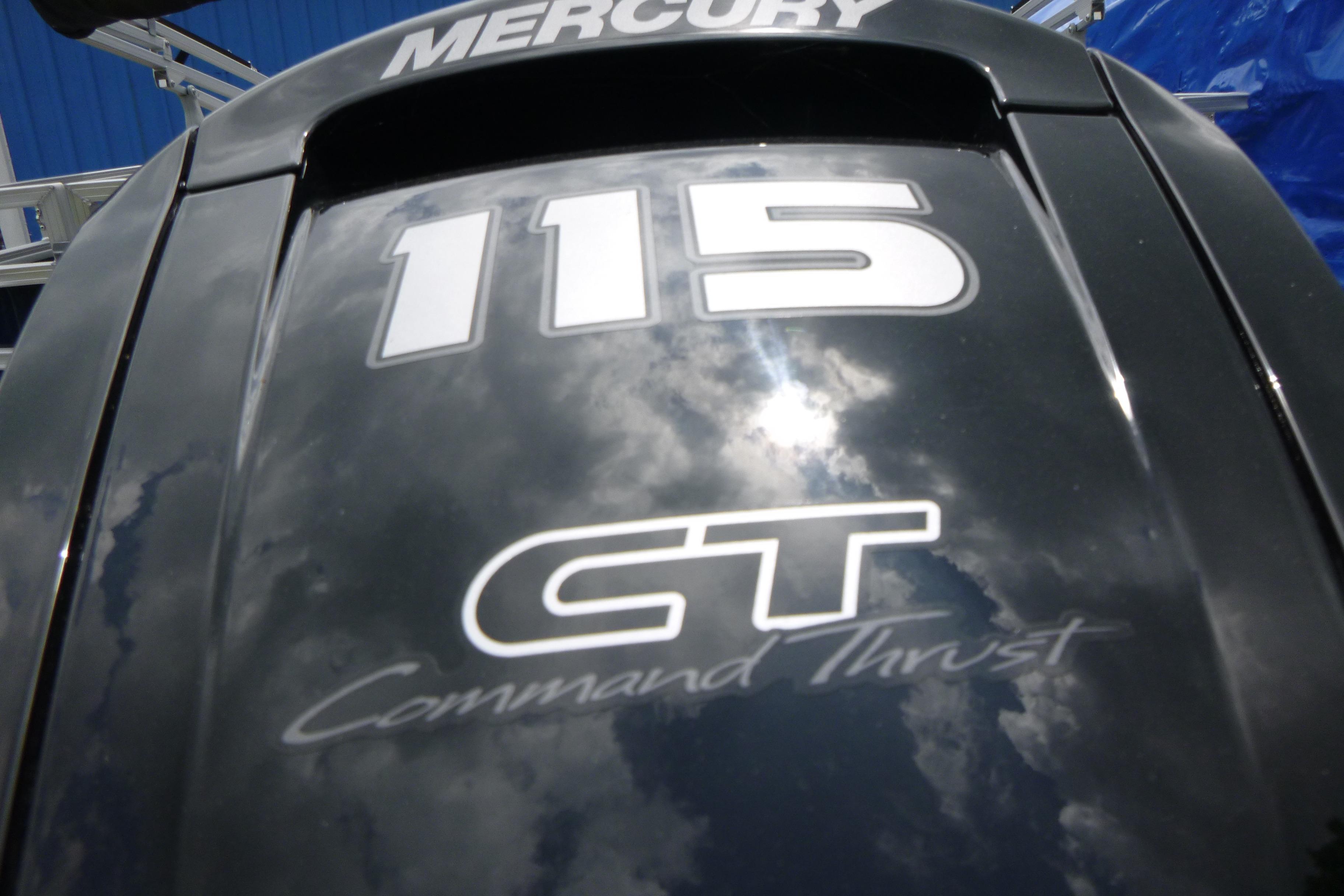 Mercury 115 CT Command Thrust engine on 2026 Sun Tracker SportFish 22 DLX boat.