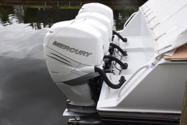 Verados mounted on integral transom