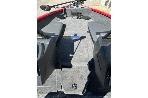 2026 Tracker Pro Guide V-175 Combo boat interior with seating and steering console.