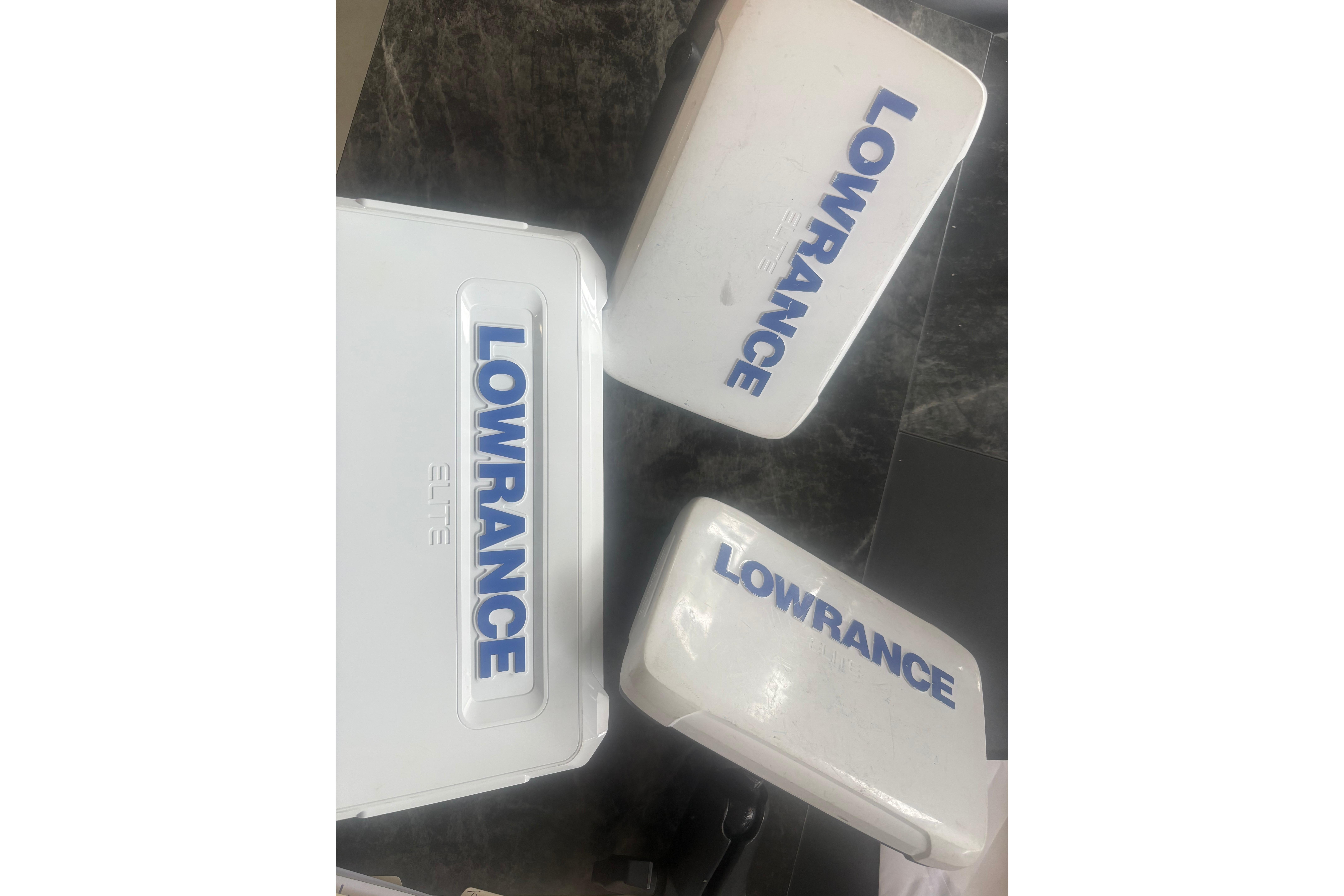 Lowrance Elite covers on a 2020 Bass Tracker III Classic boat.