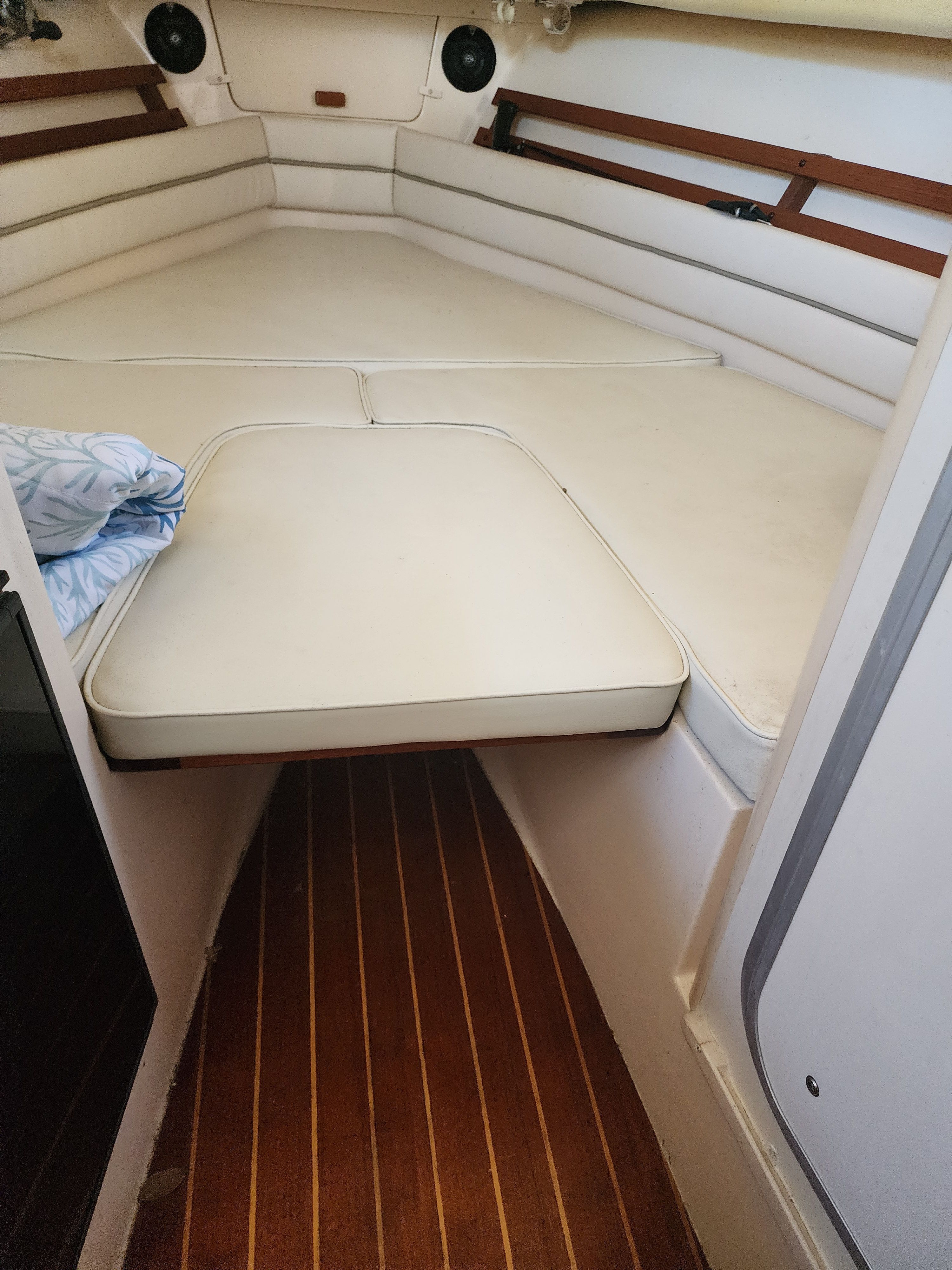Interior of a 2005 Grady-White Sailfish 282 with cushioned seating.