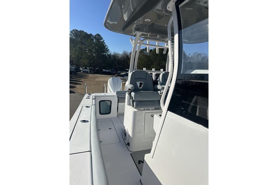 2026 Sportsman Open 282 Center Console boat, featuring sleek design and modern amenities.