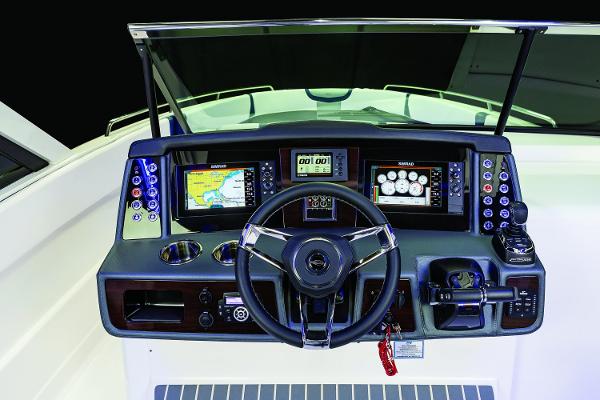 Manufacturer Provided Image: 2019 Chaparral 300 OSX boat dashboard with advanced navigation and control systems.