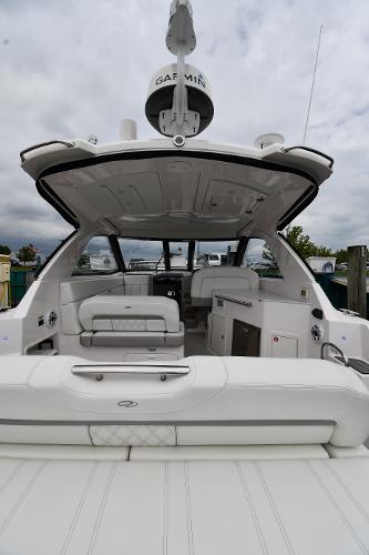 2021 Regal 35 Sport Coupe boat with spacious interior and modern design.