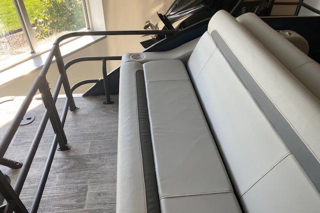 2026 Bentley Pontoons Legacy 243 Swingback interior with sleek seating and modern design.
