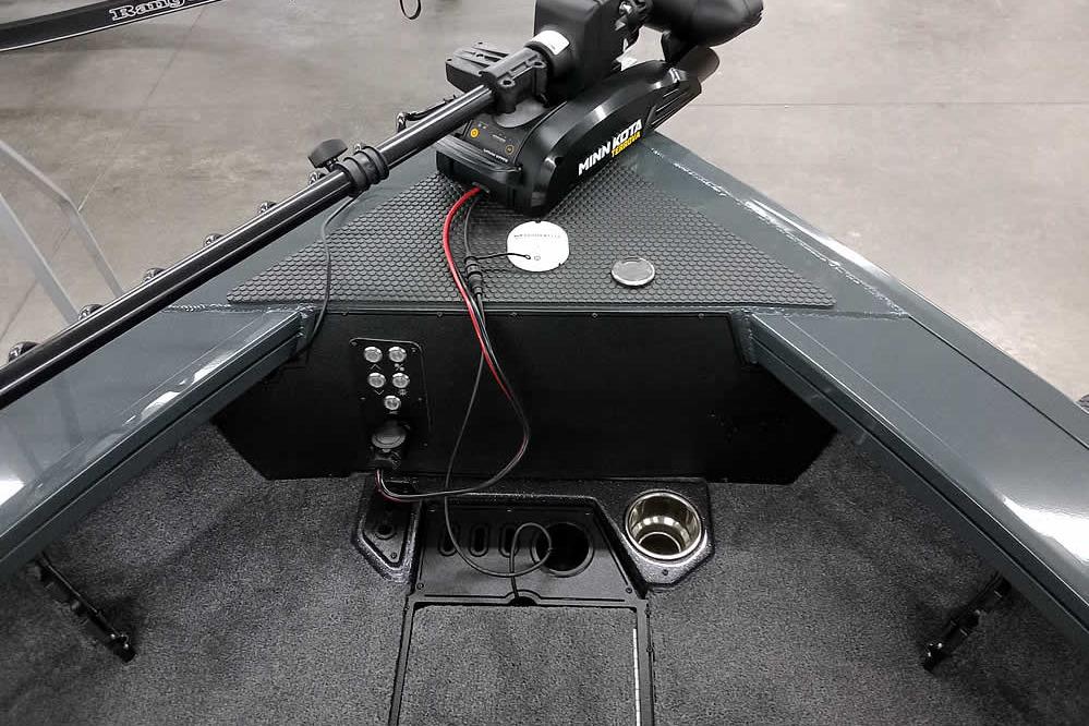 2026 Ranger VX1888 WT boat interior with Minn Kota trolling motor and control panel.