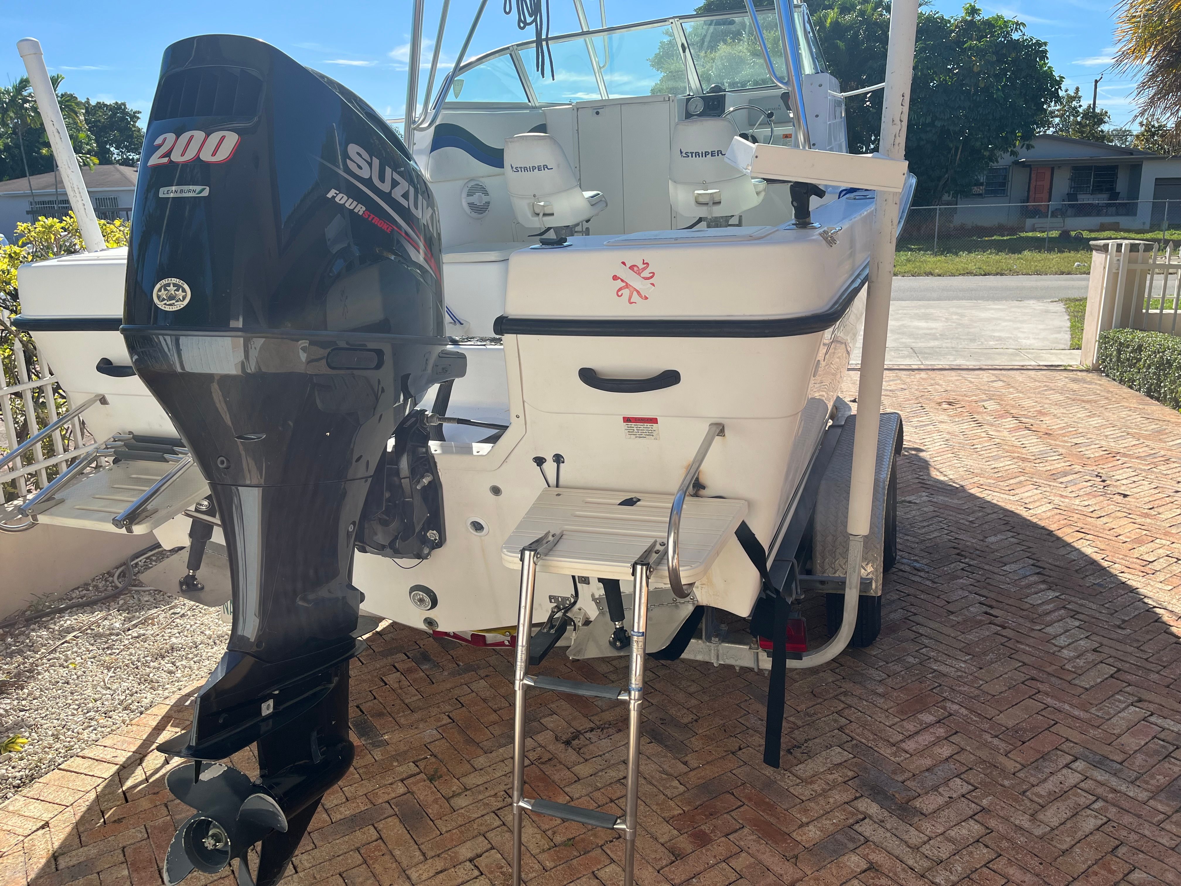 2015 Sea Water Striper boat with Suzuki 200 HP outboard motor.