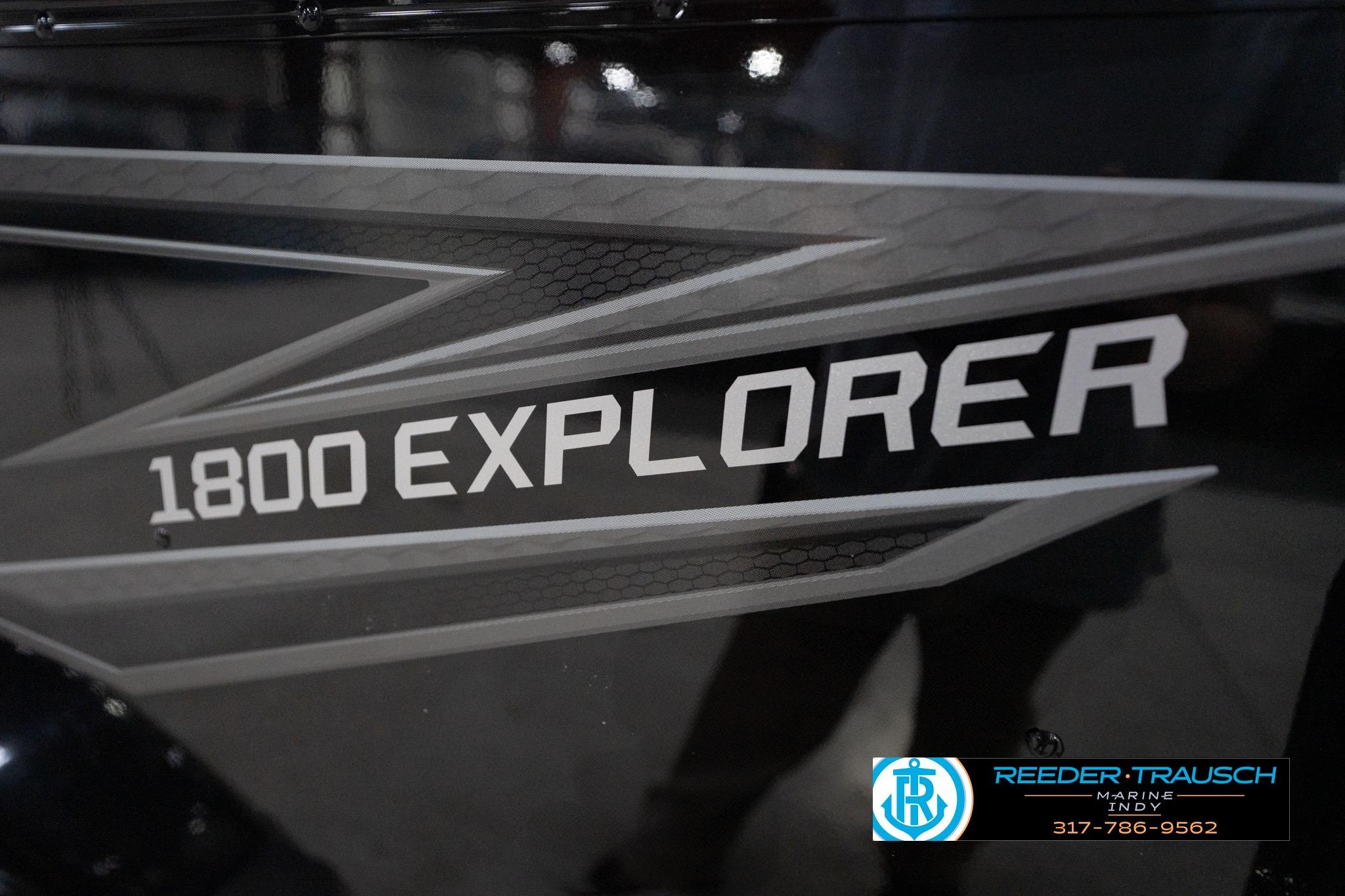 2026 Lund 1800 Explorer Sport boat logo with Reeder-Trausch Marine contact details.