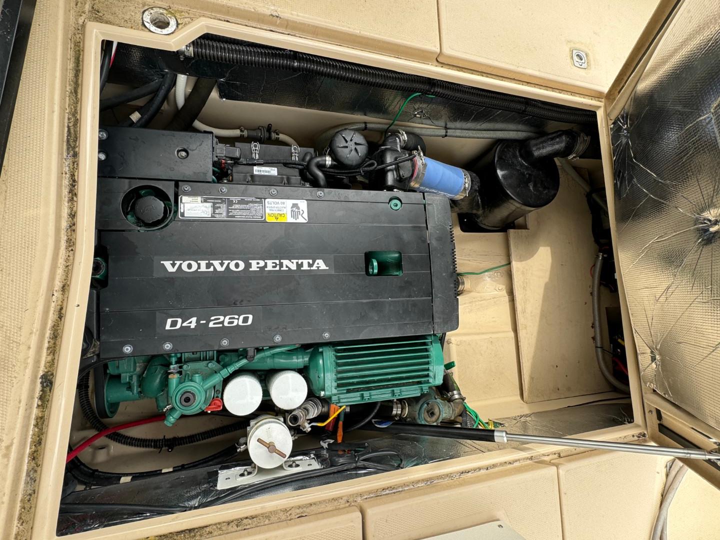 Volvo Penta D4-260 engine in 2017 Cutwater C28 boat.