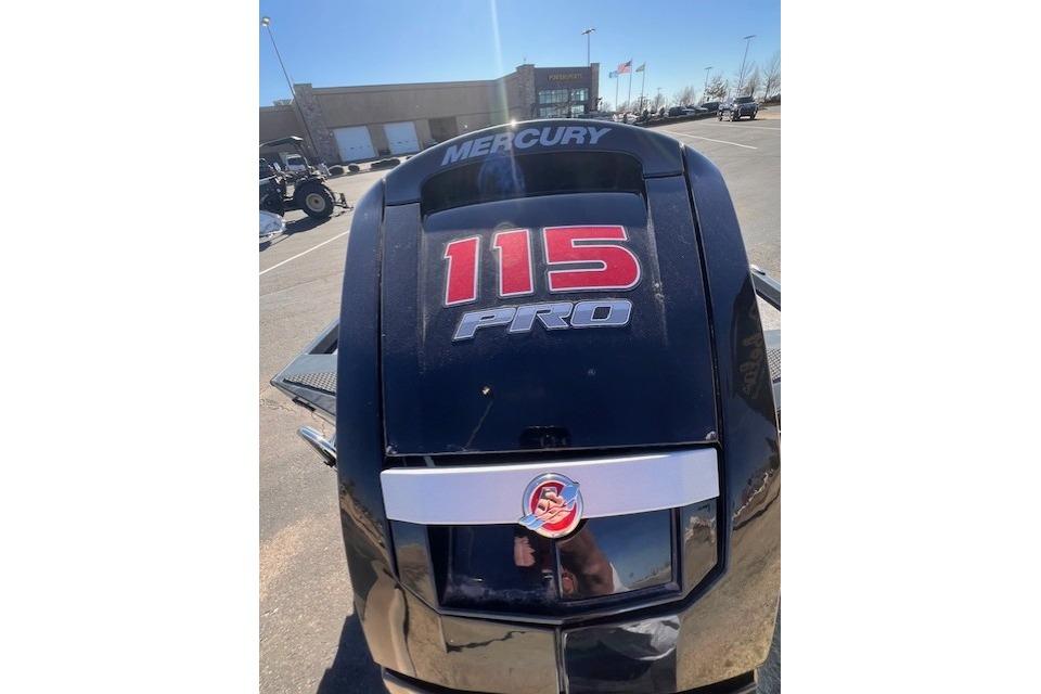 2026 Ranger RT188P with Mercury 115 Pro outboard motor in parking lot.