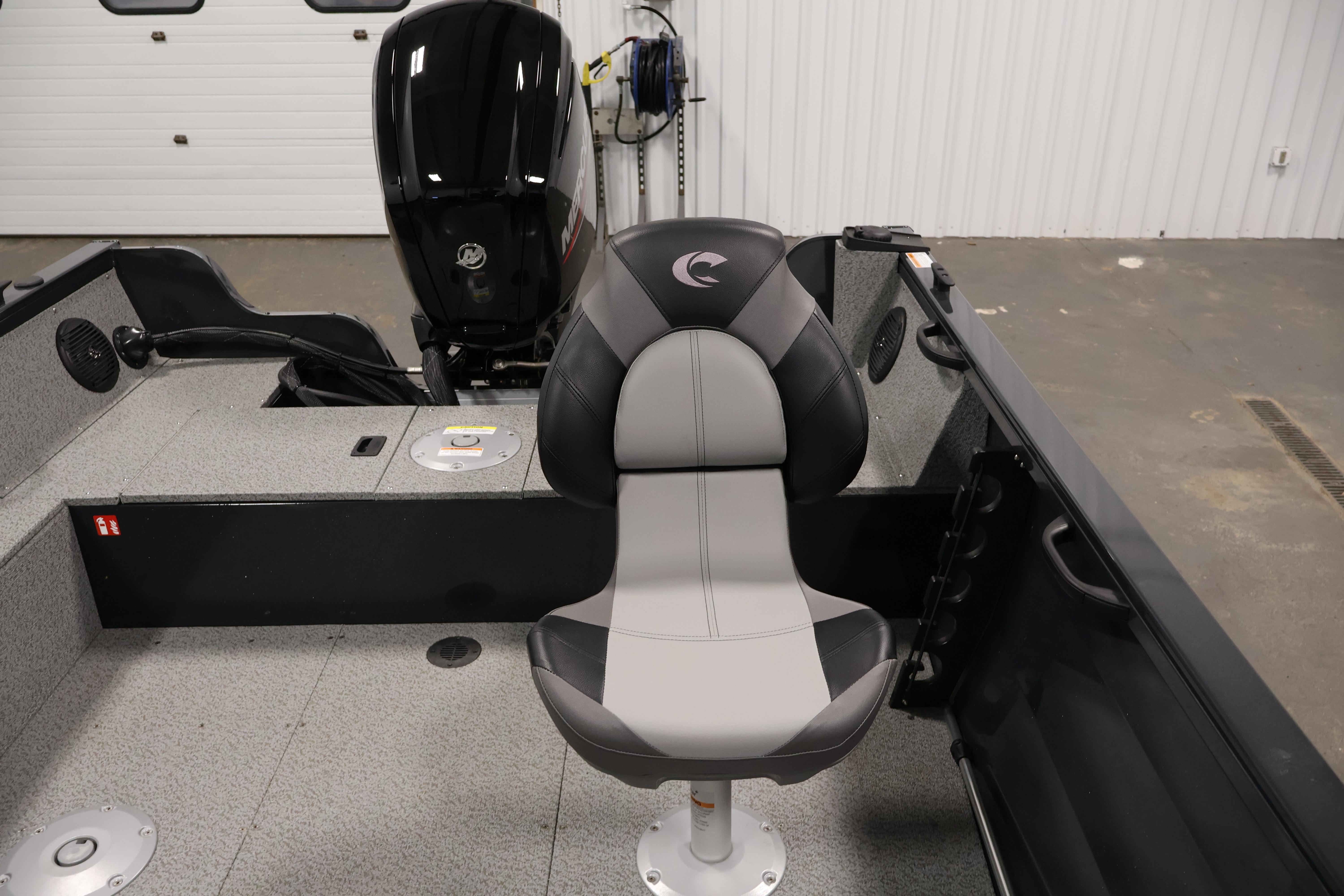 2026 Crestliner 1850 Kodiak SC boat interior with a sleek, modern seat design.