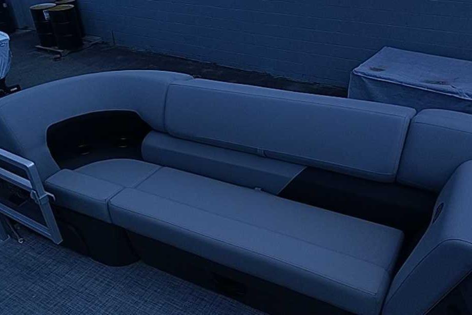 2026 Sun Tracker SportFish 22 DLX boat interior with spacious seating and modern design.